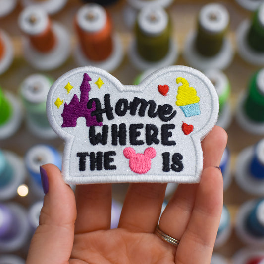 Home is Where the Mouse is Patch Embroidery Design