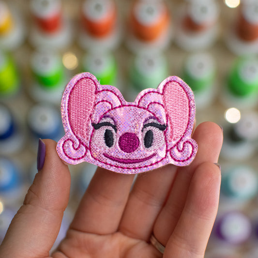 Pink Alien Embroidery Design