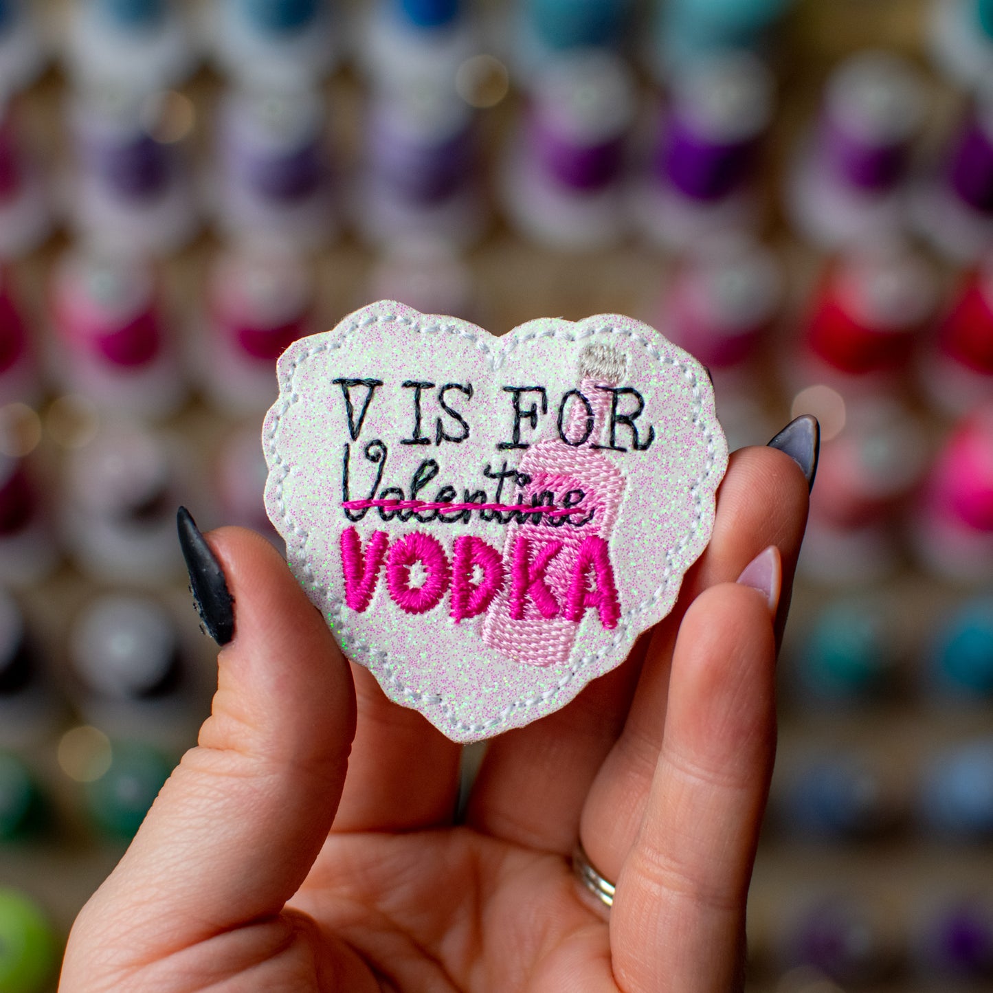 V is for Vodka Feltie Embroidery Design