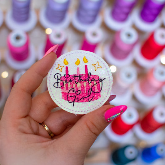 Birthday Girl Feltie Embroidery Design