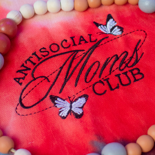 Anti Social Moms Club Embroidery Design