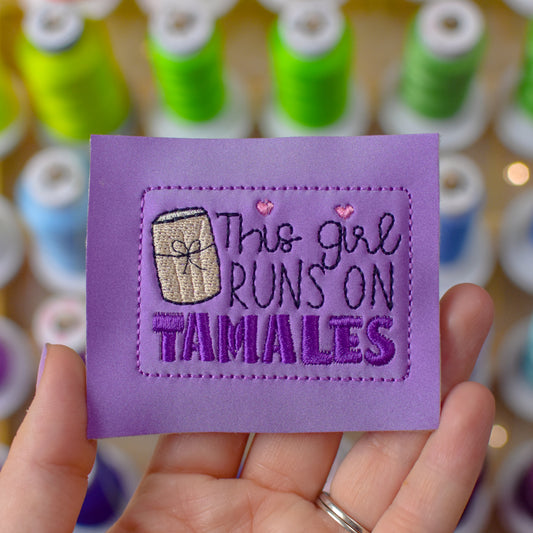 Runs on Tamales Embroidery Design