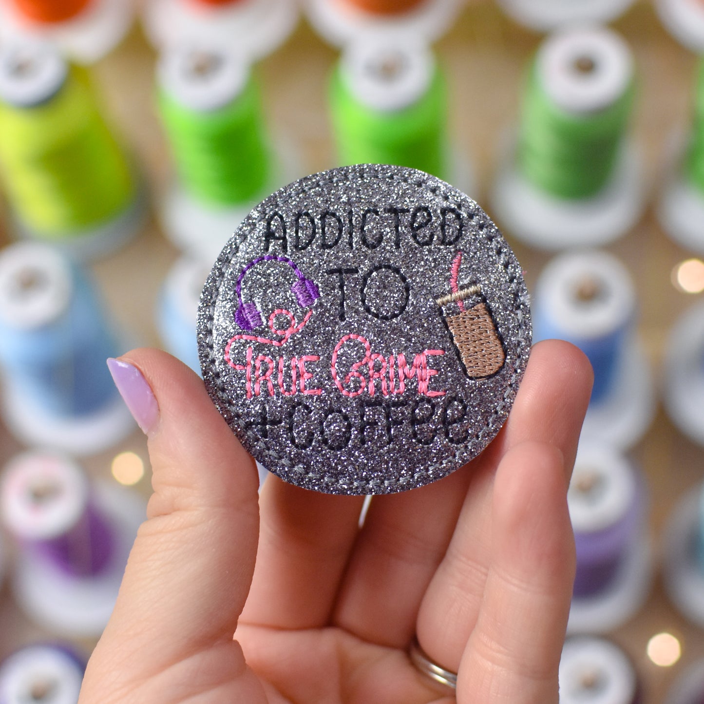 True Crime & Coffee Embroidery Design