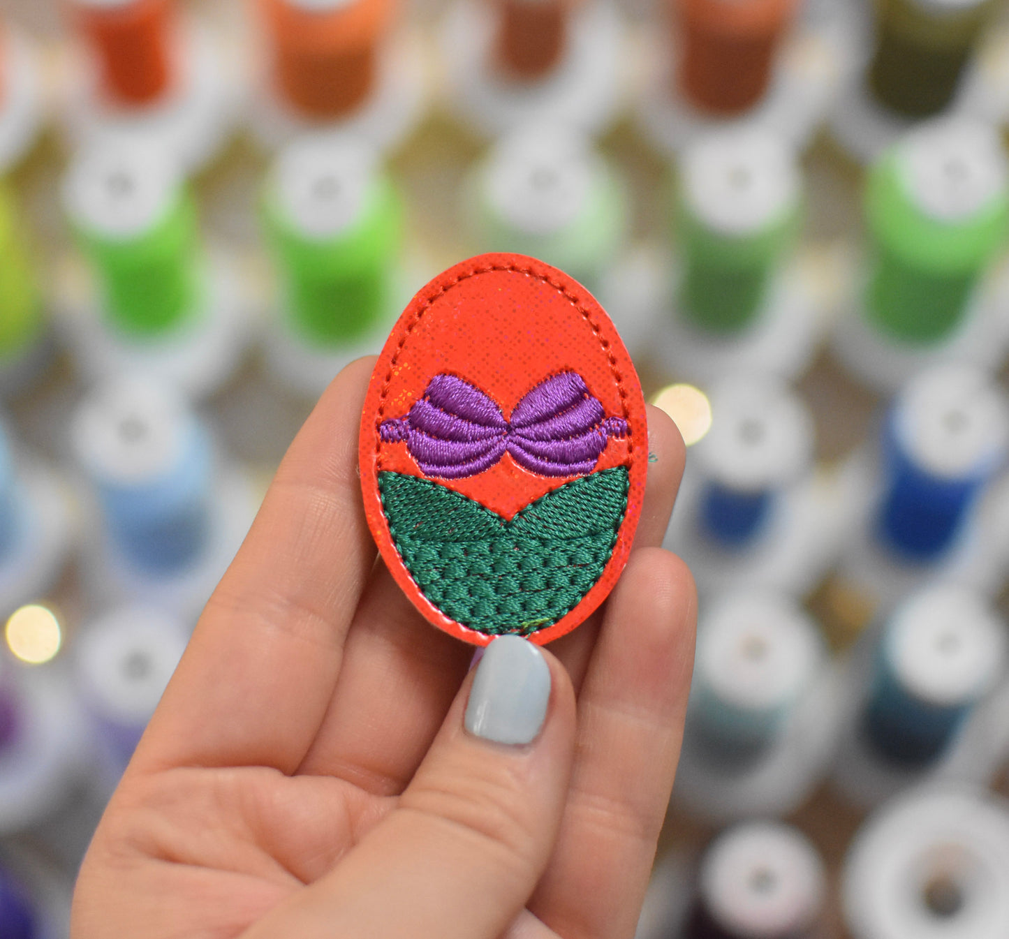 Mermaid Easter Egg Embroidery Design