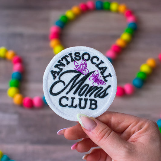 Anti Social Mom's Club Iron On patch