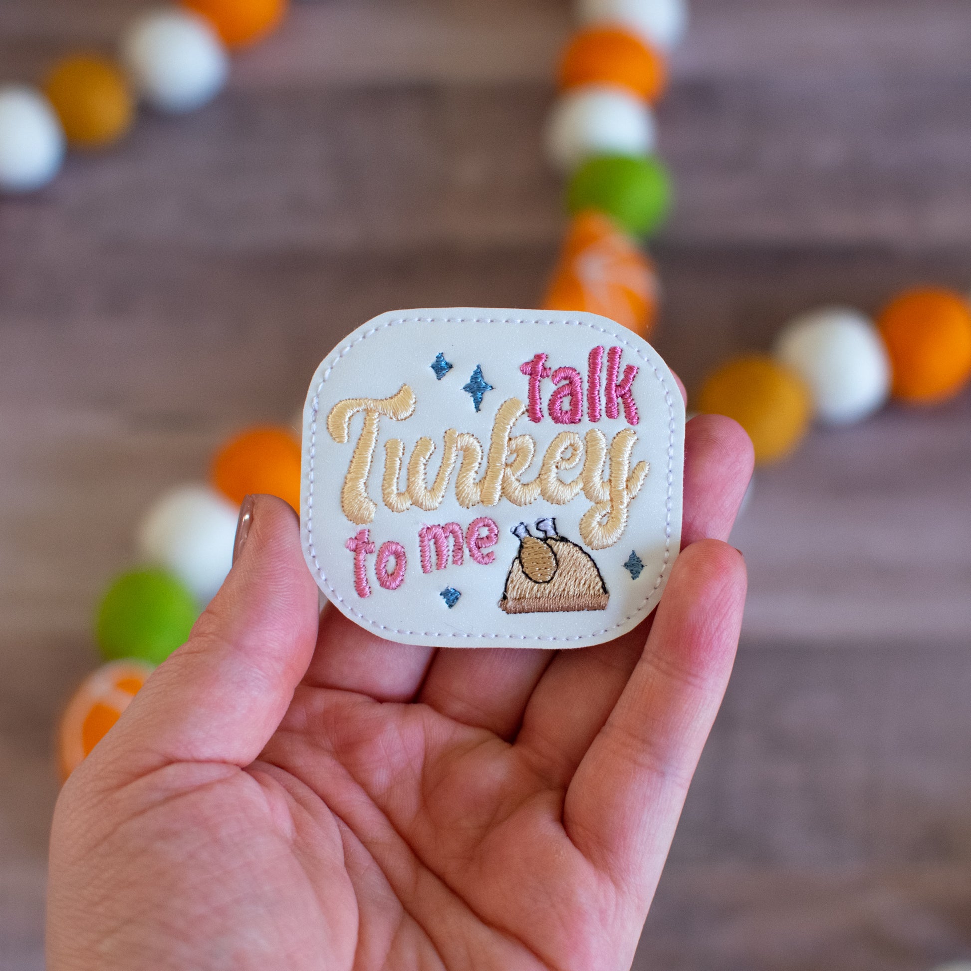 Talk Turkey to Me Uncut Thanksgiving Vinyl Feltie