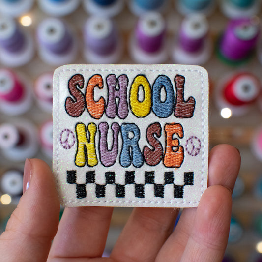 Retro School Nurse Feltie Embroidery Deign