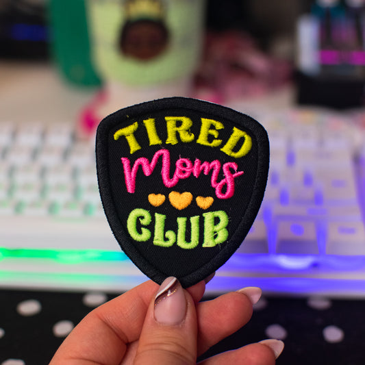 Tired Moms Club Patch Embroidery Design