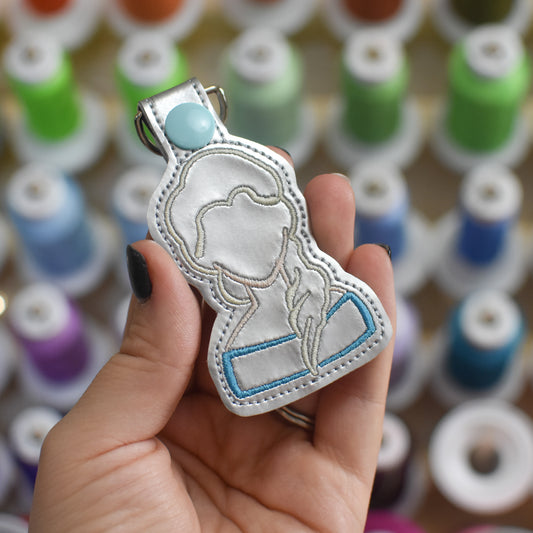 Ice Queen Keychain Embroidery Design