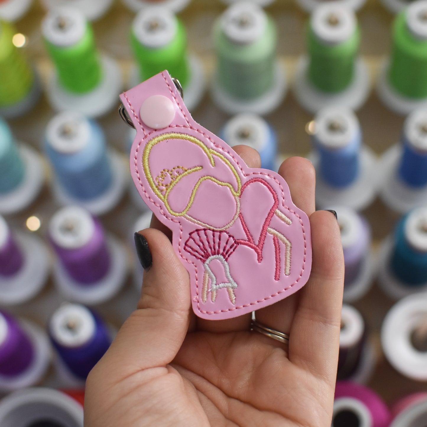 Southern Belle Keychain Embroidery Design