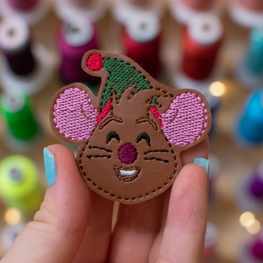 Elf Mouse Feltie Embroidery Design