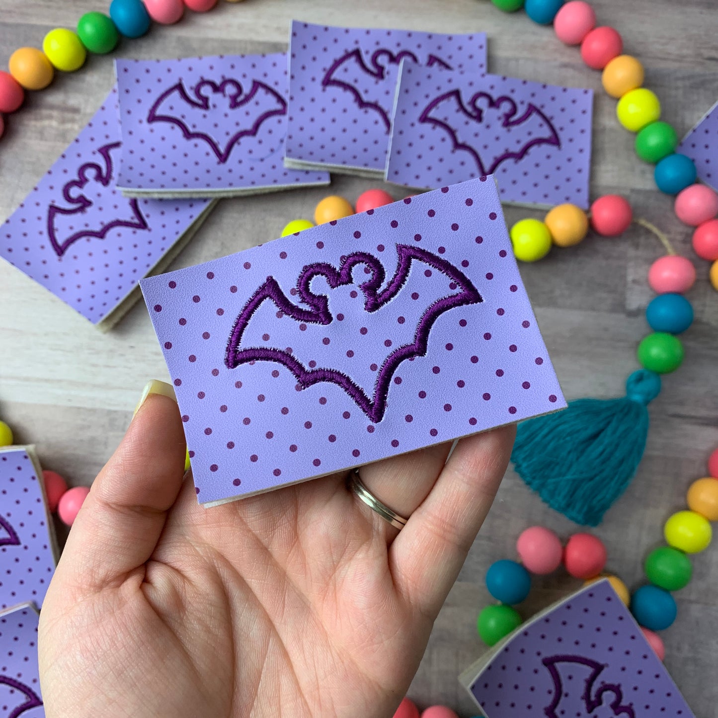 Purple Dot Bats Feltie