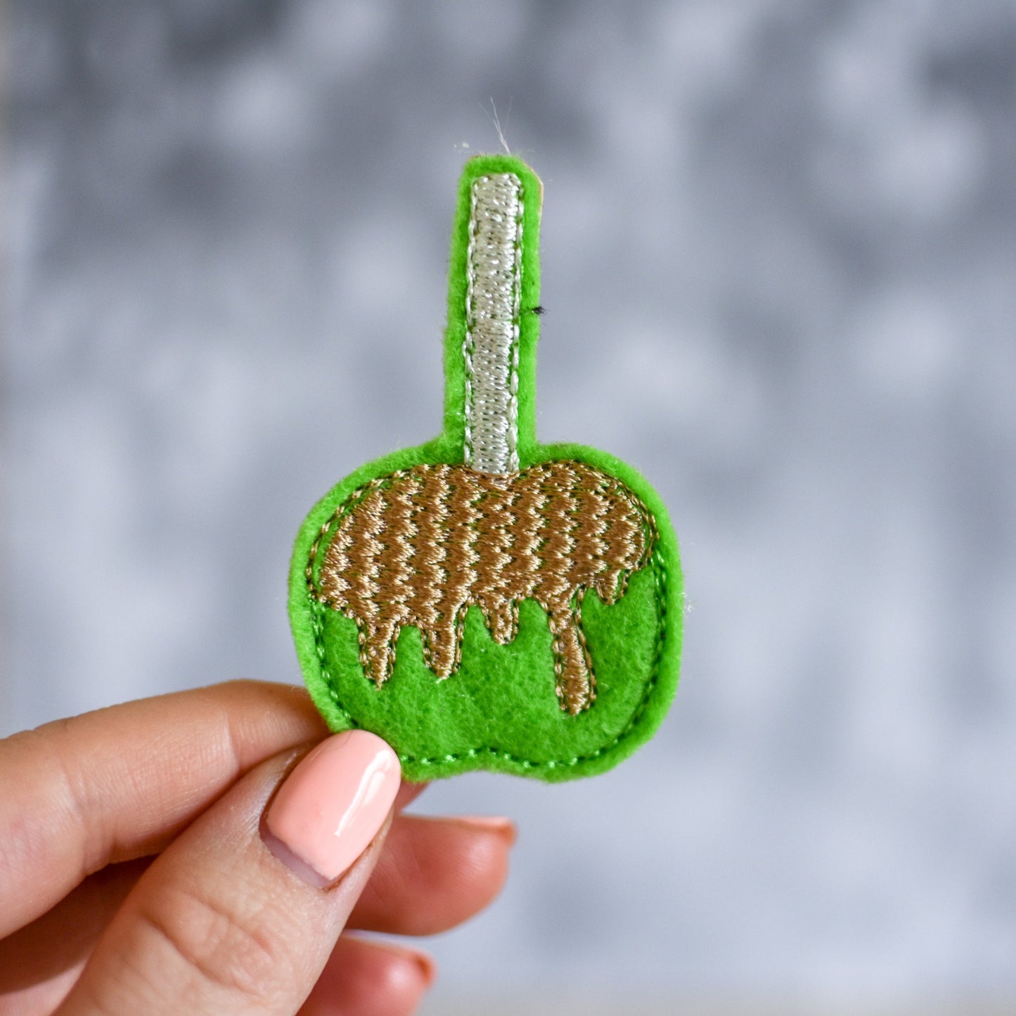 Caramel Apple Feltie Embroidery Design