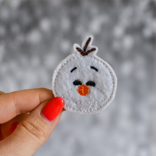 Snowman Feltie Embroidery Design