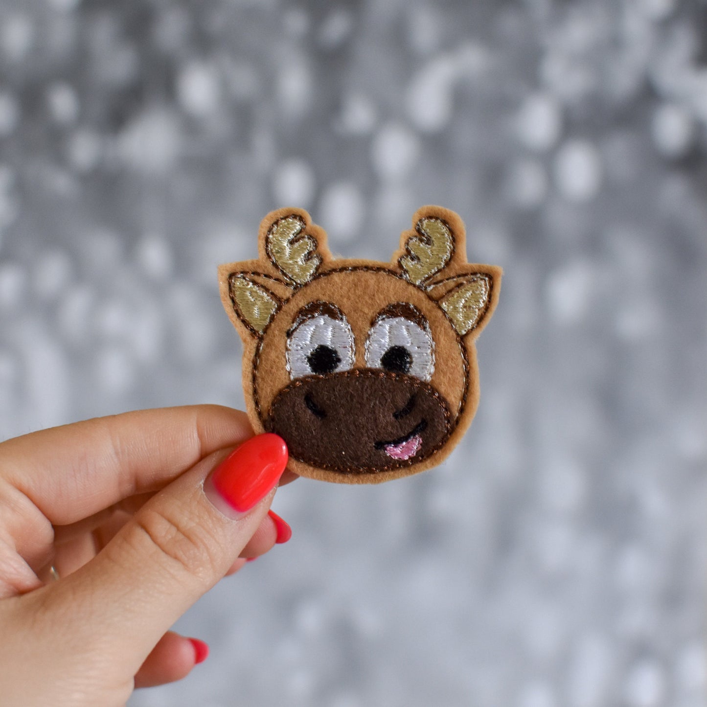 Reindeer Feltie Embroidery Design