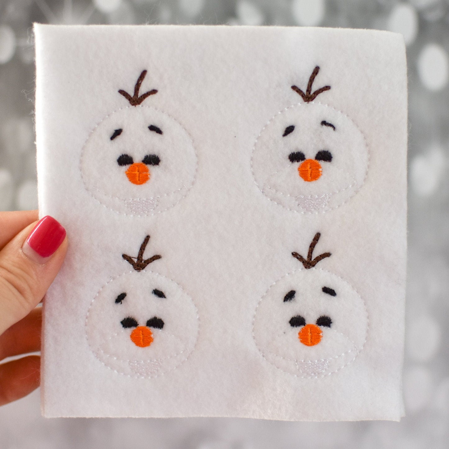 Snowman Uncut Feltie Sheet