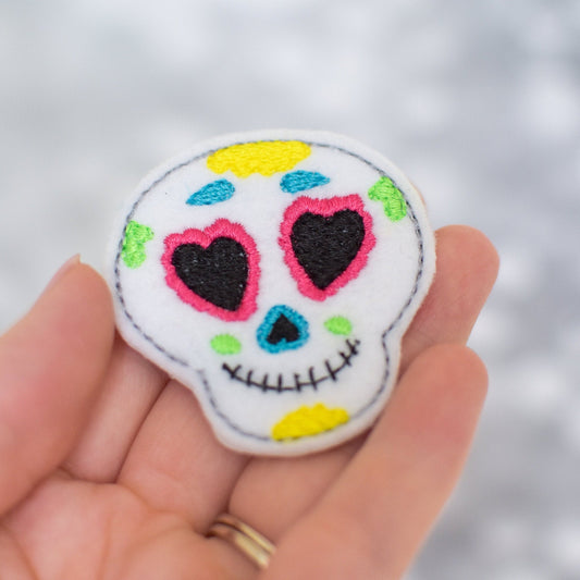 Sugar Skull Feltie Embroidery Design