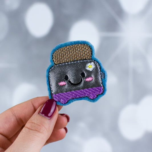 Cute Toaster Feltie Embroidery Design