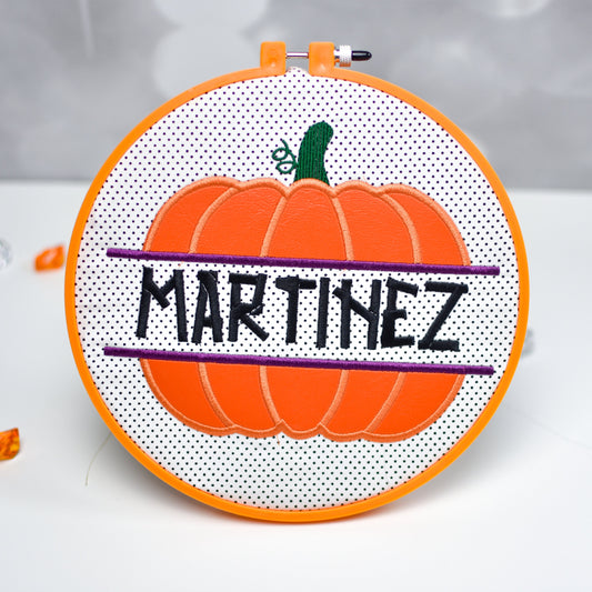 Split Pumpkin Embroidery Design