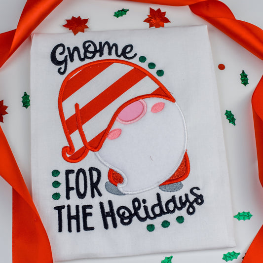 Gnome for the Holidays Embroidery File Applique