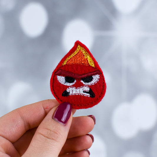 Angry Emotion Feltie Embroidery Design