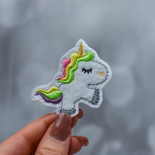 Kawaii Unicorn Feltie Embroidery Design