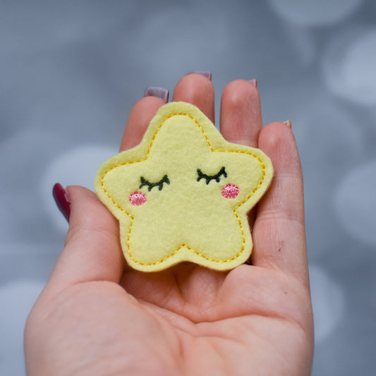 Kawaii Star Feltie Embroidery Design