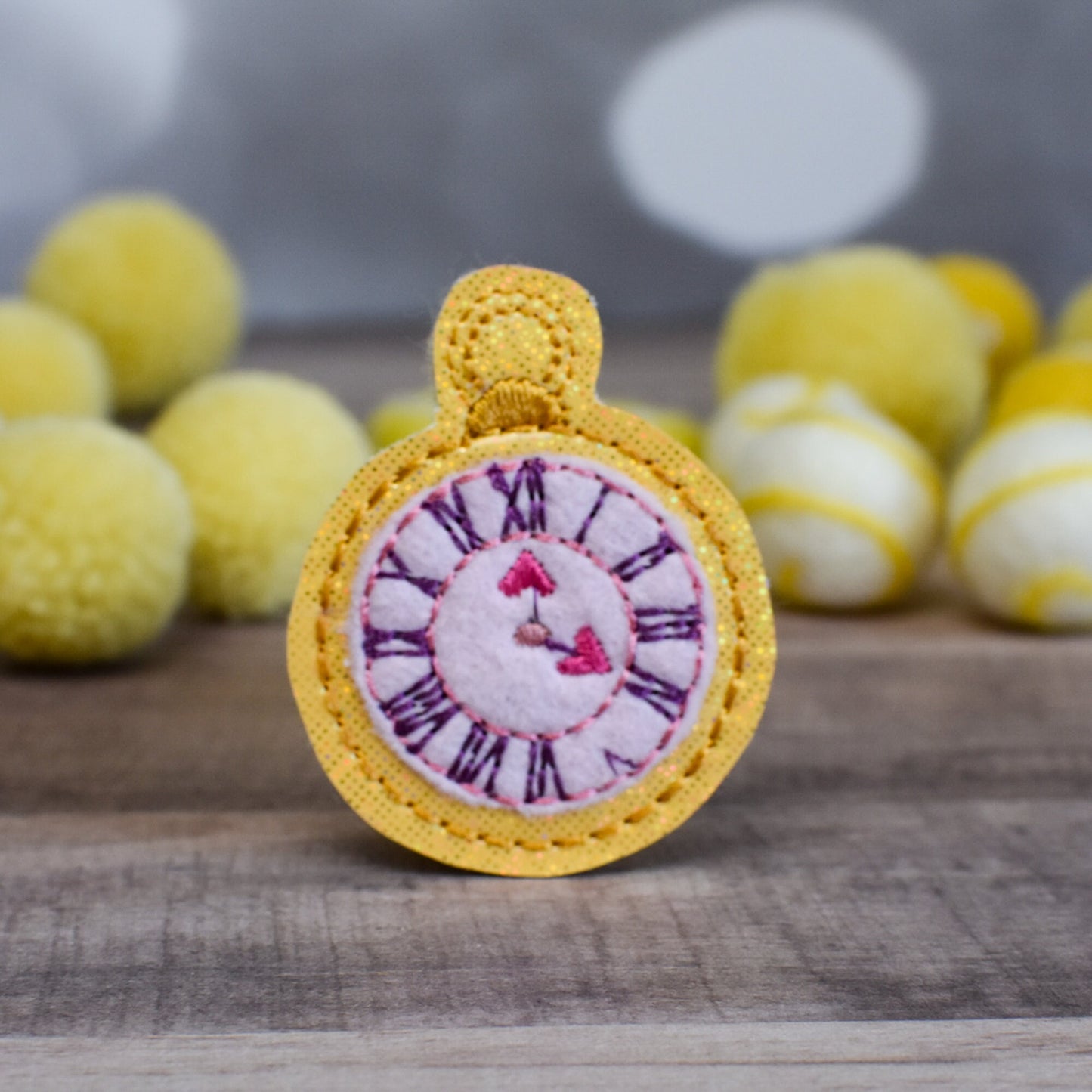 Pocket Watch Feltie Embroidery Design