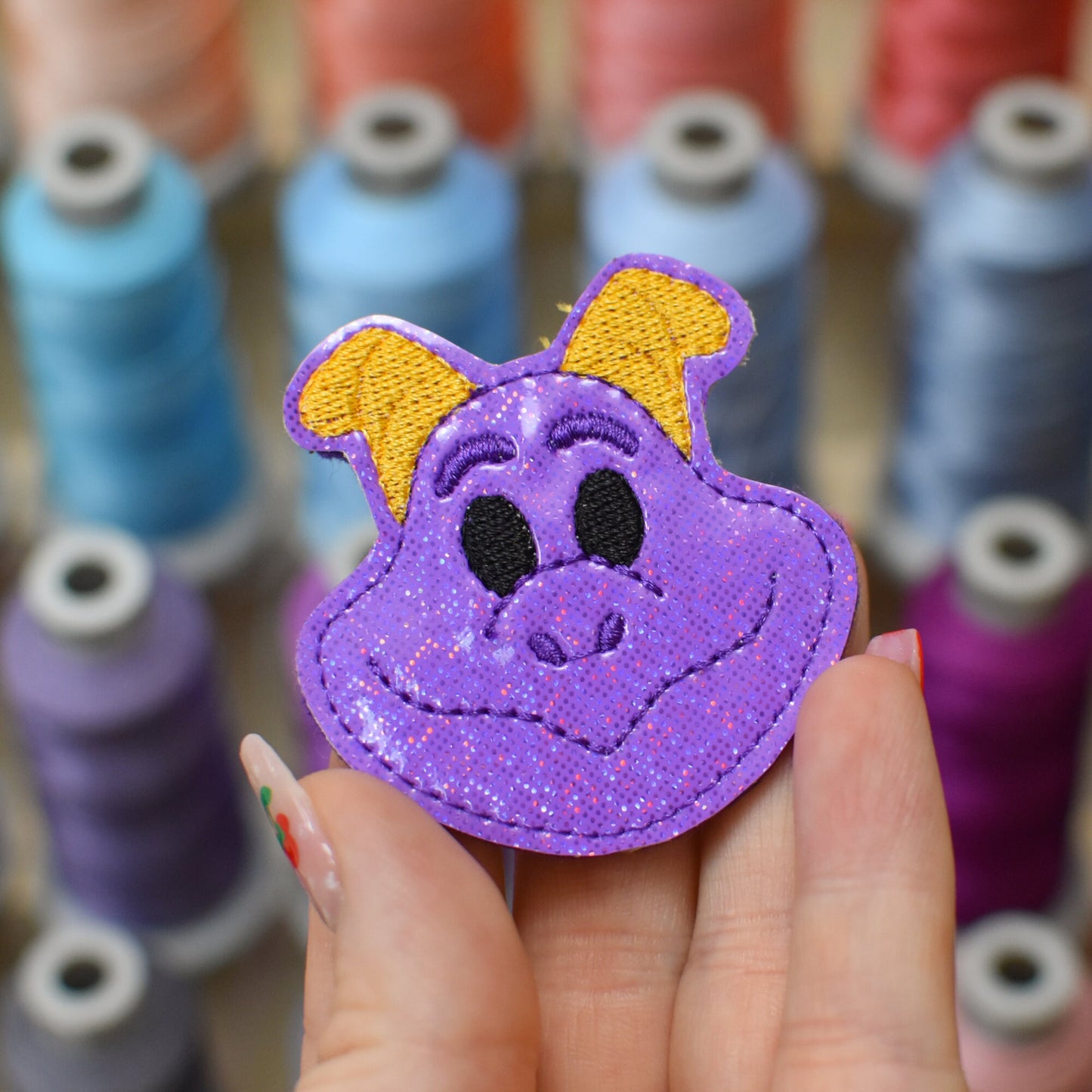 Purple Dragon Feltie Embroidery Design