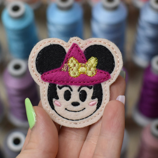 Witch Mouse Feltie Embroidery Design