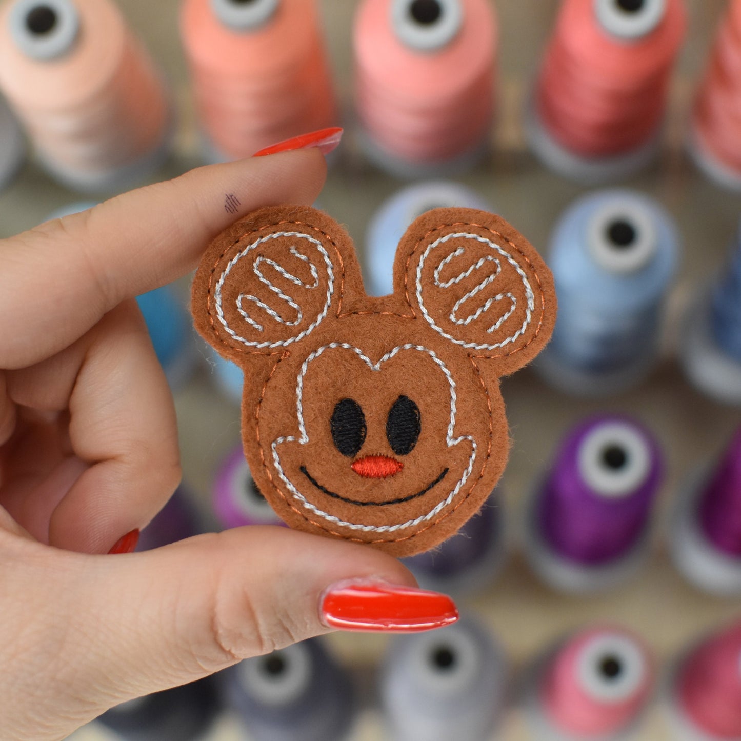 Gingerbread Mouse Feltie Embroidery Design