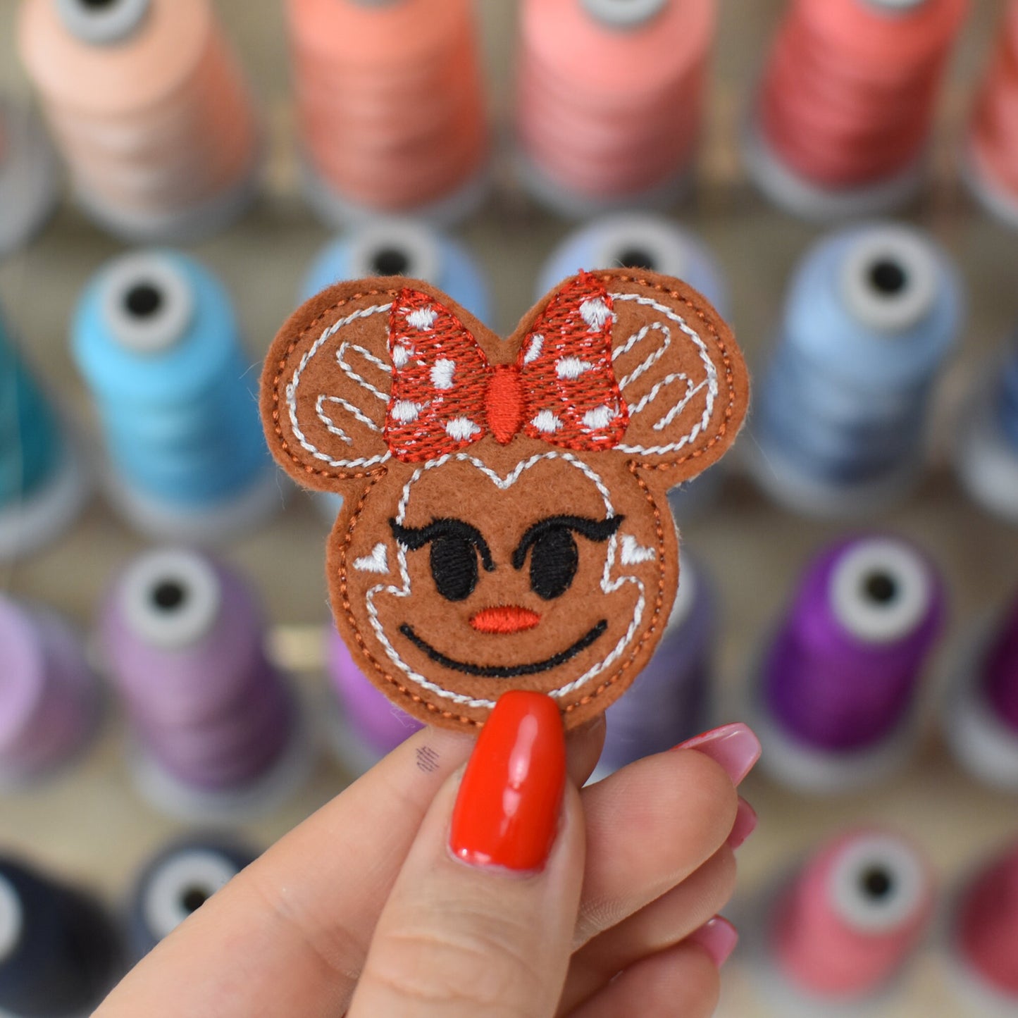 Gingerbread Mice Feltie Embroidery Design